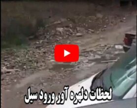 فیلم لحظات دلهرهآور ورود سیل به روستای دهنار فیروزکوه