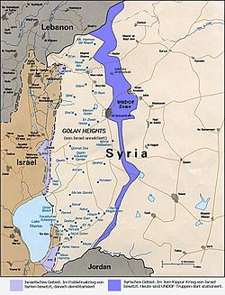 نقشه‌ی دو. نیروی صلح سازمان ملل  (UNDOF) در جولان